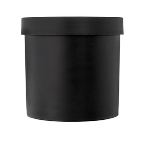  Black matt jar 300 ml PP, Black matt lid PP