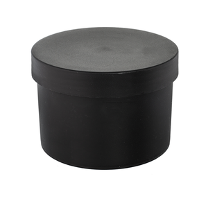 Black matt PP jar 200 ml, black matt lid.