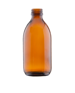 Amber glass bottle 300 ml, neck 28/410 ROPP