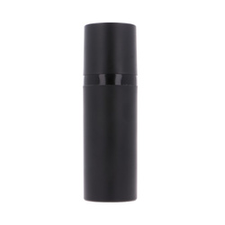 Black matt airless 50 ml, black gloss pump, black cap