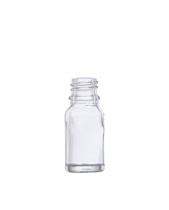 Clear glass bottle 10 ml, DIN18 thread
