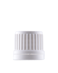 White HDPE cap, neck DIN 18