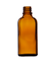 Bottle 50 ml, glass, brown, DIN 18