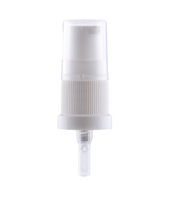 PP white pump, DIN 18, PP clear cap, 120mm tube