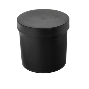  Słoik czarny matowy 300 ml PP, Nakrętka czarna matowa PP