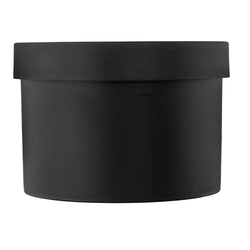Słoik PP czarny matowy 200 ml, nakrętka czarna matowa