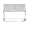 Clear glass jar 30 ml, ABS white cap, PP white spacer 
