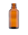 Glass bottle 30 ml, brown, DIN 18