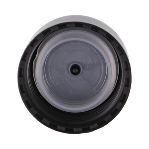 Black PP cap 24/410 with natural splash